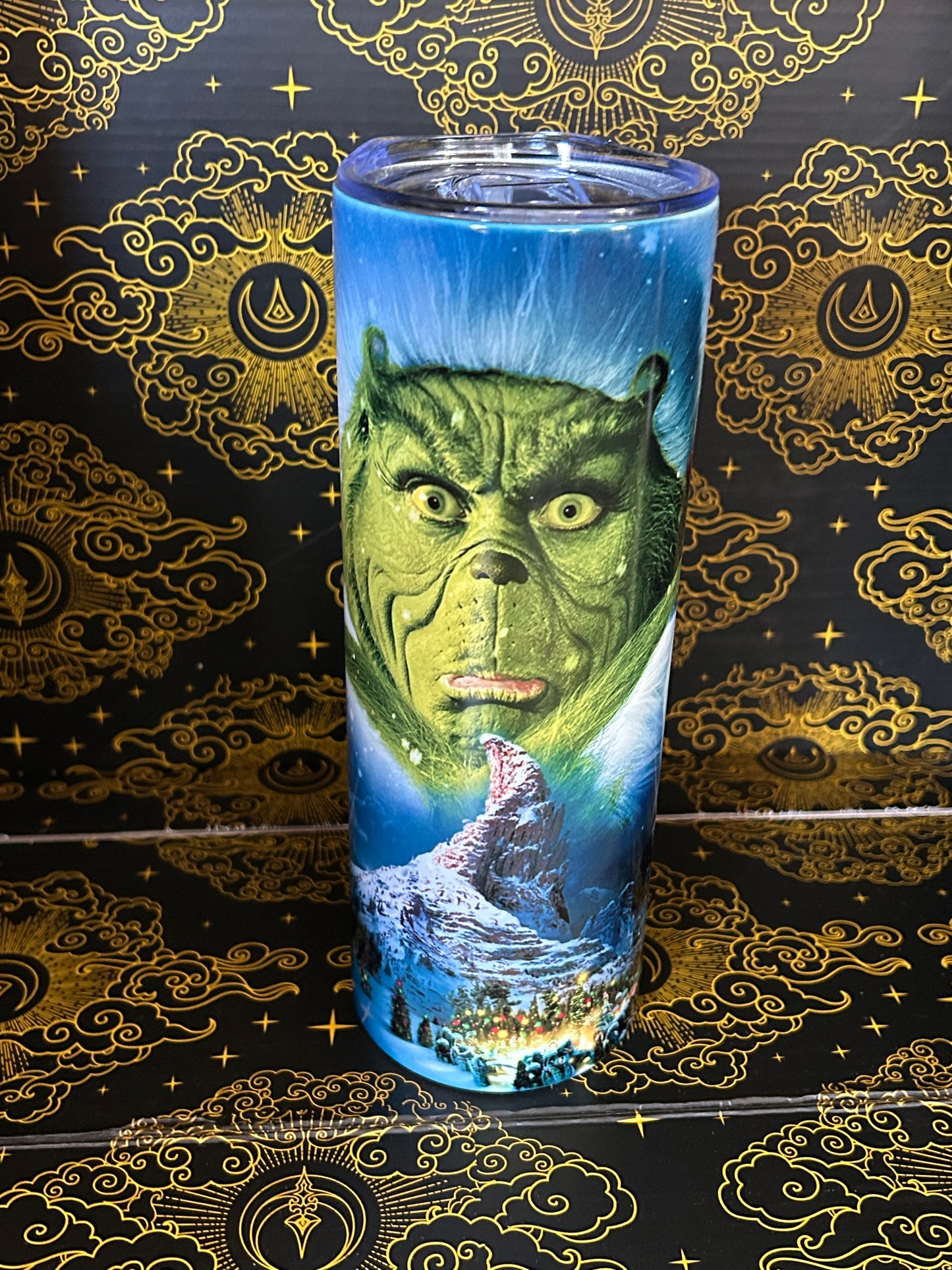 GLOW IN THE DARK CHRISTMAS TUMBLER, GRINCH TUMBLER