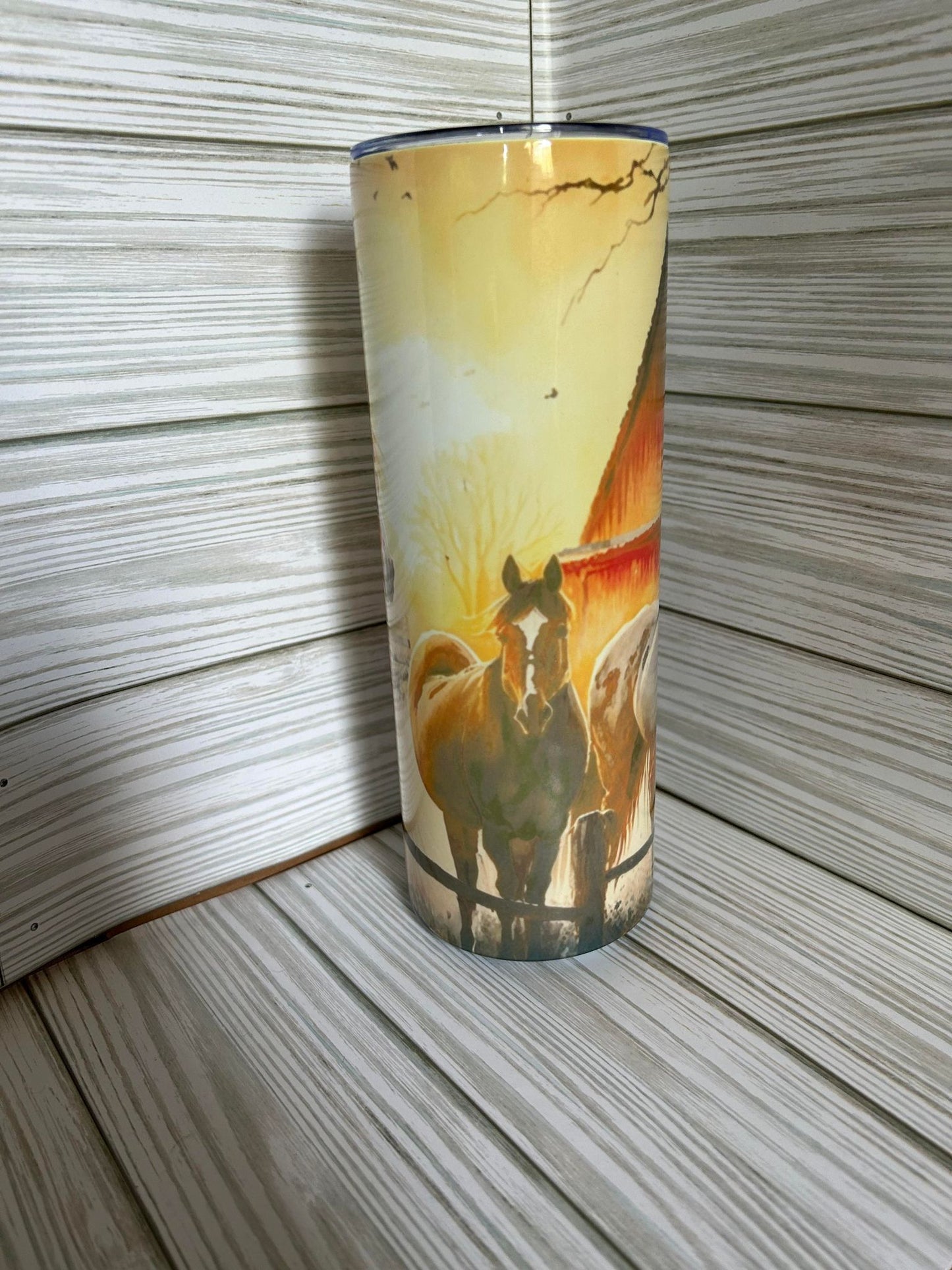 Horse barn Tumbler