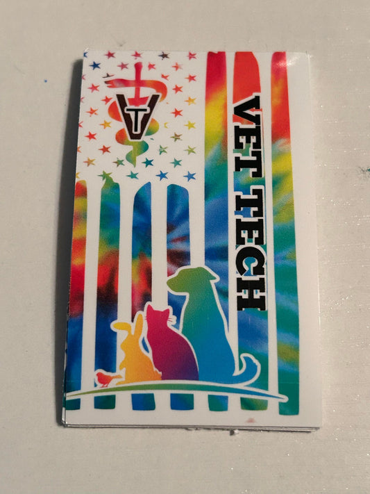 Vet Tech Flag Sticker