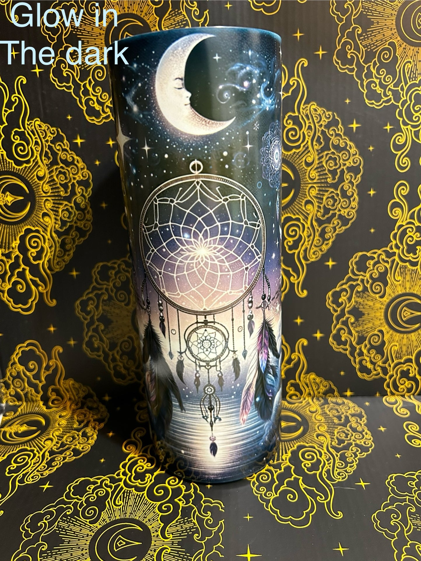 Night dream glow in the dark tumbler