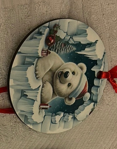 Polar bear Christmas ornament