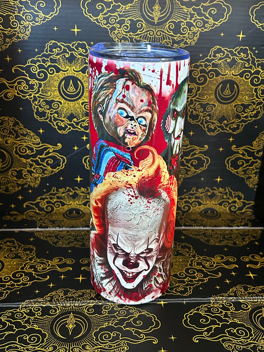 Bloody horror glow tumbler